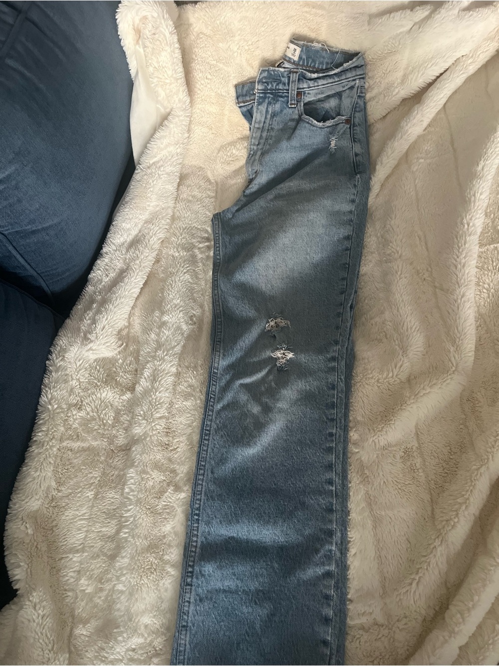 Abercrombie & Fitch Light Blue Straight-Leg Jeans